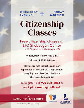 Lakeshore Technical College and Literacy Council begin their 4th year of citizenship classes!